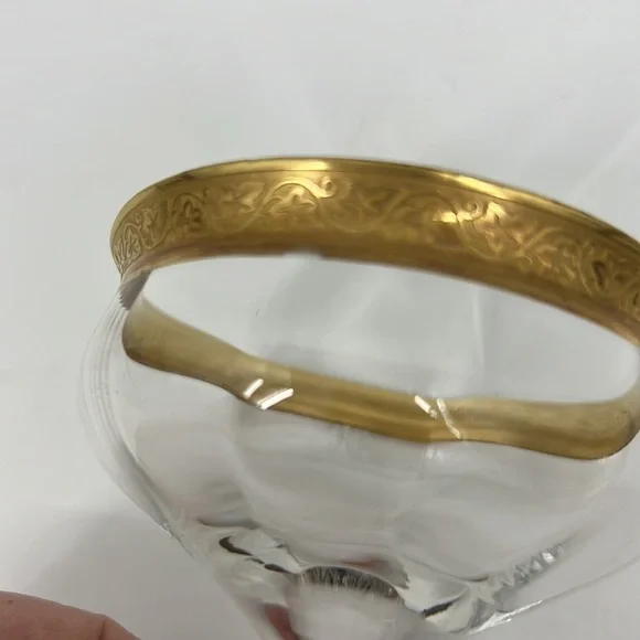 Set of 4 Vintage Minton Tiffin-Franciscan Champagne 4 Ounces Gold Rim Glasses - Picture 14 of 14